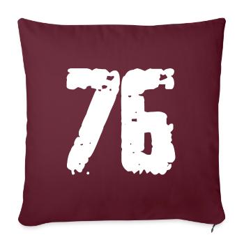 76 Number Vintage - Sofa pillowcase 17,3'' x 17,3'' (45 x 45 cm) - burgundy - Front