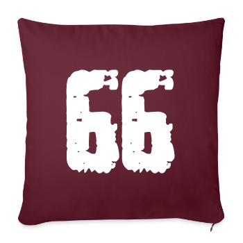 66 Number Vintage - Sofa pillowcase 17,3'' x 17,3'' (45 x 45 cm) - burgundy - Front