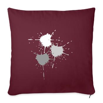 Art - Exploding des touches de couleur en gris - Housse de coussin décorative 45 x 45 cm - bordeaux - Devant
