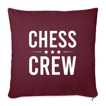 Chess Crew - Sofakissenbezug 45 x 45 cm - Burgunderrot - Vorne