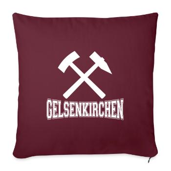 Gelsenkirchen - Sofakissenbezug 45 x 45 cm - Burgunderrot - Vorne