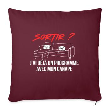 I already have a program with my sofa - Sofa pillowcase 17,3'' x 17,3'' (45 x 45 cm) - burgundy - Front