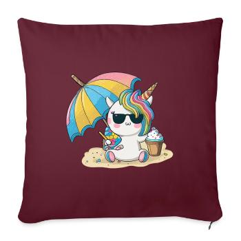 Unicorn Fairy Dust - Let yourself be enchanted. - Sofa pillowcase 17,3'' x 17,3'' (45 x 45 cm) - burgundy - Front