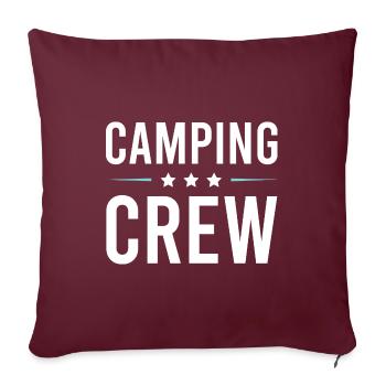 Camping Crew - Sofakissenbezug 45 x 45 cm - Burgunderrot - Vorne