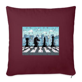 Échecs d’échecs - Housse de coussin décorative 45 x 45 cm - bordeaux - Devant