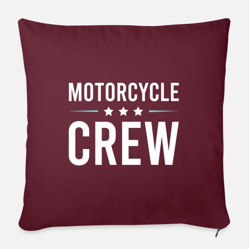 Motorcycle Crew - Sofakissenbezug 45 x 45 cm - Burgunderrot
