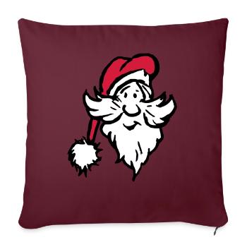 Icône de l’homme de Noël - Housse de coussin décorative 45 x 45 cm - bordeaux - Devant