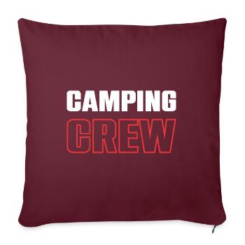 Camping Crew - Sofa pillowcase 17,3'' x 17,3'' (45 x 45 cm) - burgundy - Front