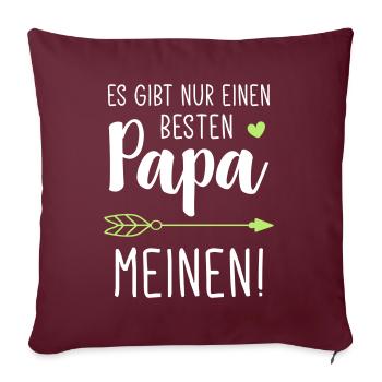 Es gibt nur einen Besten Papa / Bester Papa - Sofakissenbezug 45 x 45 cm - Burgunderrot - Vorne