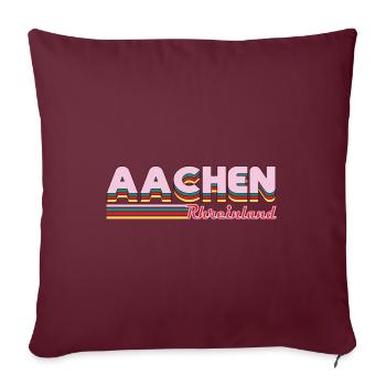 Aix-la-Chapelle Rheinland Design pour les natifs d’Aix-la-Chapelle - Housse de coussin décorative 45 x 45 cm - bordeaux - Devant
