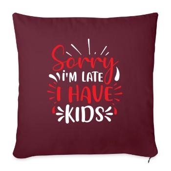 J’ai des enfants - Housse de coussin décorative 45 x 45 cm - bordeaux - Devant