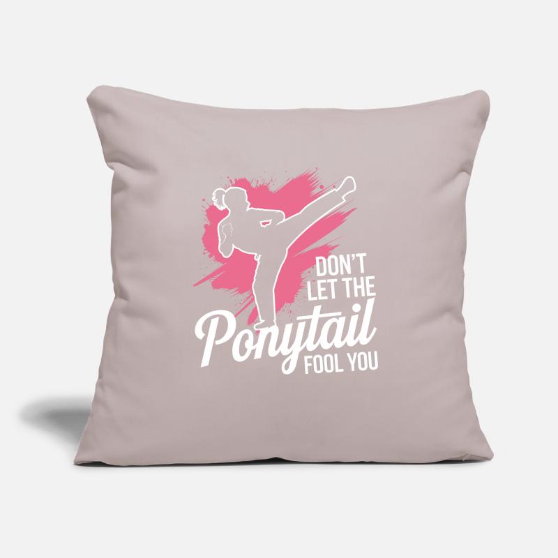 Queue de cheval avec puissance Housse de coussin décorative 45 x 45 cm