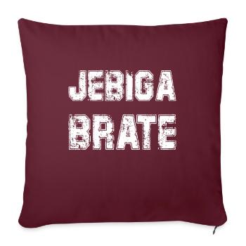 Jebiga Brate Argot balkanique Bosnie Croatie Serbie - Housse de coussin décorative 45 x 45 cm - bordeaux - Devant