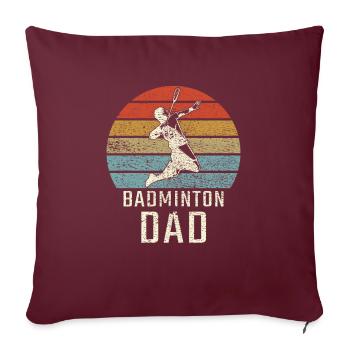 Badminton Badminton Dad - Sofakissenbezug 45 x 45 cm - Burgunderrot - Vorne