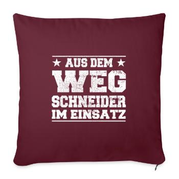 Aus dem Weg Schneider im Einsatz Design - Sofakissenbezug 45 x 45 cm - Burgunderrot - Vorne