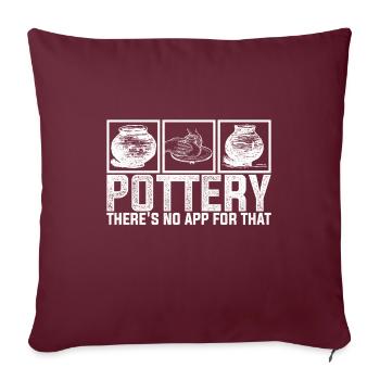 Poterie poterie disant - Housse de coussin décorative 45 x 45 cm - bordeaux - Devant