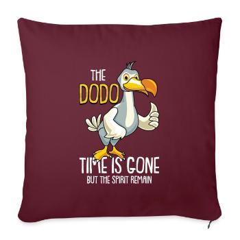Dodo Mauritius Dronte - Housse de coussin décorative 45 x 45 cm - bordeaux - Devant