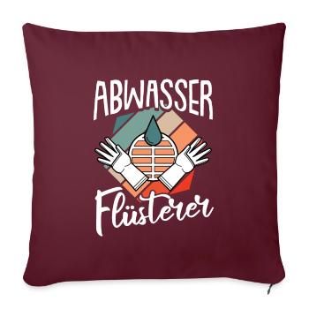 Retro Abwasser Flüsterer Abwassertechniker - Sofakissenbezug 45 x 45 cm - Burgunderrot - Vorne