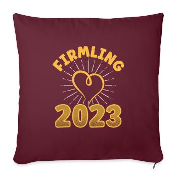 Firmling 2023 Firmung - Sofakissenbezug 45 x 45 cm - Burgunderrot - Vorne