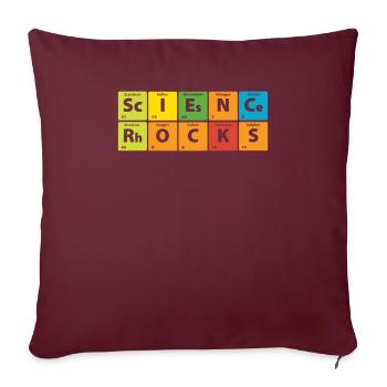 Expériences de science - Science Rocks - Housse de coussin décorative 45 x 45 cm - bordeaux - Devant