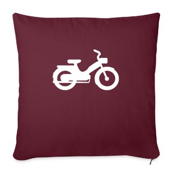 Moped Mopeds Mofa Roller Zweirad Mokick Biker - Housse de coussin décorative 45 x 45 cm - bordeaux - Devant