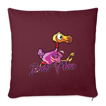 Dodo Mauritius Vogel Dronte - Housse de coussin décorative 45 x 45 cm - bordeaux - Devant