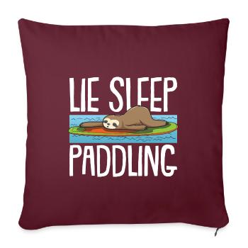 Stand up paddling SUP paresseux - Housse de coussin décorative 45 x 45 cm - bordeaux - Devant