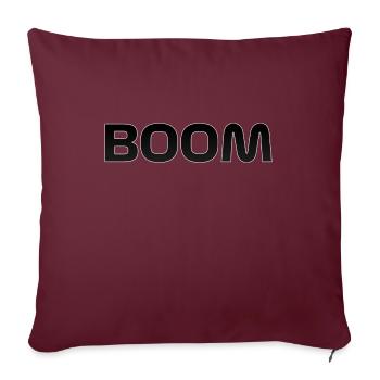 LOGO BE COOL (INSCRIPTION BOOM) Dictons amusants - Housse de coussin décorative 45 x 45 cm - bordeaux - Devant