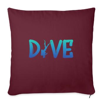 DIVE - Sofakissenbezug 45 x 45 cm - Burgunderrot - Vorne