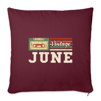 31ème anniversaire Juin Millésime 1992 Millésime - Housse de coussin décorative 45 x 45 cm - bordeaux - Devant