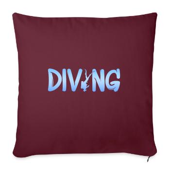 diving - Sofakissenbezug 45 x 45 cm - Burgunderrot - Vorne