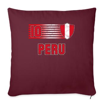 Pérou - Housse de coussin décorative 45 x 45 cm - bordeaux - Devant