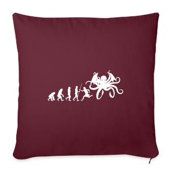 Cthulhu Mythos Evolution Cadeau - Housse de coussin décorative 45 x 45 cm - bordeaux - Devant