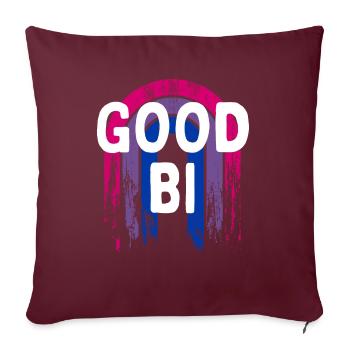 Good Bi Bisexual Pride Mois de la fierté Bi Pride LGBT - Housse de coussin décorative 45 x 45 cm - bordeaux - Devant