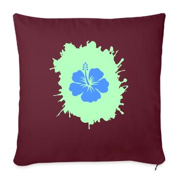 Hibiscus blobs - Sofa pillowcase 17,3'' x 17,3'' (45 x 45 cm) - burgundy - Front