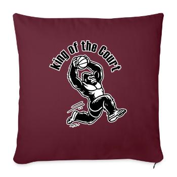 Basketball Dunking Gorilla - Roi du terrain - Housse de coussin décorative 45 x 45 cm - bordeaux - Devant