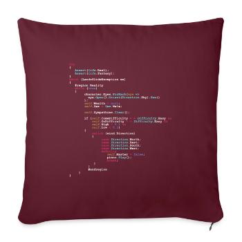 Codage de code drôle programmeur de cadeaux - Housse de coussin décorative 45 x 45 cm - bordeaux - Devant