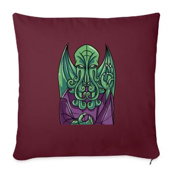Cthulhu Myth Church Church Cadeau d’art - Housse de coussin décorative 45 x 45 cm - bordeaux - Devant
