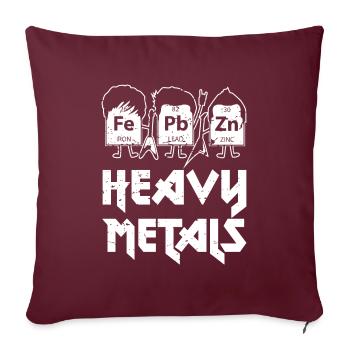 Heavy Metals Chemie Schwermetalle Musik Geek - Sofakissenbezug 45 x 45 cm - Burgunderrot - Vorne
