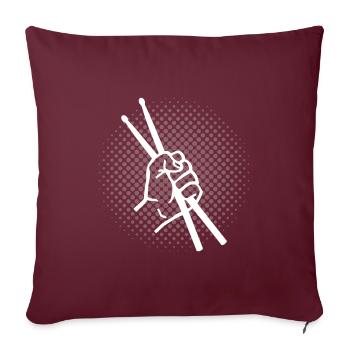 Schlagzeuger Trommler Drummer Sticks idee - Sofakissenbezug 45 x 45 cm - Burgunderrot - Vorne