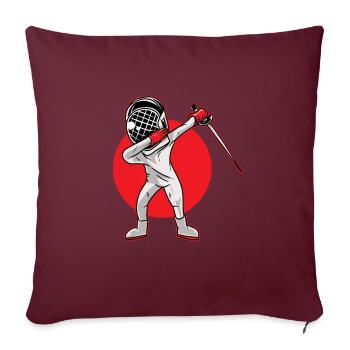 DegenFechter Fleuret Degen Sabres Escrime - Housse de coussin décorative 45 x 45 cm - bordeaux - Devant