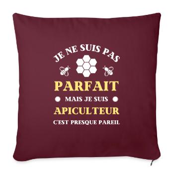 apiculteur parfait humour apiculture homme abeille - Housse de coussin décorative 45 x 45 cm - bordeaux - Devant