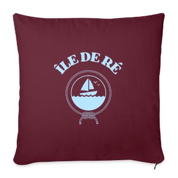 ile de ré bateau charente maritime - Housse de coussin décorative 45 x 45 cm - bordeaux - Devant