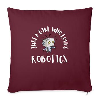 Robots robotiques Droid Builder et robotique - Housse de coussin décorative 45 x 45 cm - bordeaux - Devant