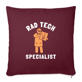 Radiologie Technologue En radiologie Technologue en radiologie Rad - Housse de coussin décorative 45 x 45 cm - bordeaux - Devant