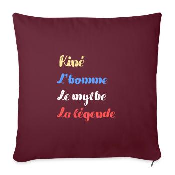 kiné homme mythe légende humour kinésithérapeute - Housse de coussin décorative 45 x 45 cm - bordeaux - Devant