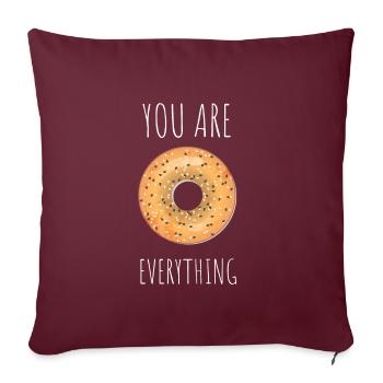 Sesame Bagel New York Jewish Deli - Sofakissenbezug 45 x 45 cm - Burgunderrot - Vorne