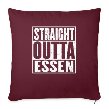 Straight Outta Essen Jahrgang - Sofakissenbezug 45 x 45 cm - Burgunderrot - Vorne