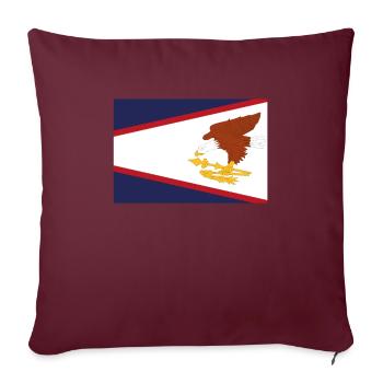 Drapeau officiel des Samoa américaines Pays américain - Housse de coussin décorative 45 x 45 cm - bordeaux - Devant