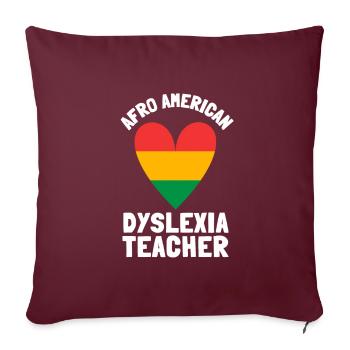 Mois de la sensibilisation à la thérapie de lecture dyslexique, Dyslexie - Housse de coussin décorative 45 x 45 cm - bordeaux - Devant